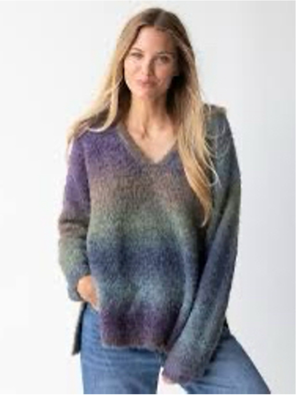 Natural Life V-neck Ombré Sweater Size L